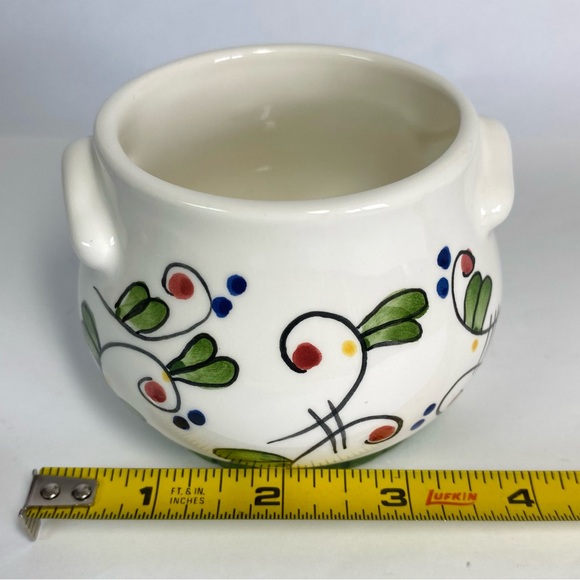 Vintage Clay Art Mosaic Rooster Cream Pitcher And Sugar Bowl Hand painted  Fun - Picture 8 of 10